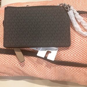 BN Michael Kors Signature, Logo Leather Belt Bag